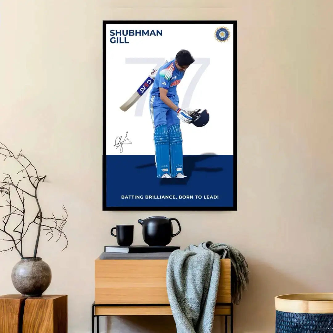 Shubman Gill "Born To Lead" Poster -  - Jolly Gifts And Arts