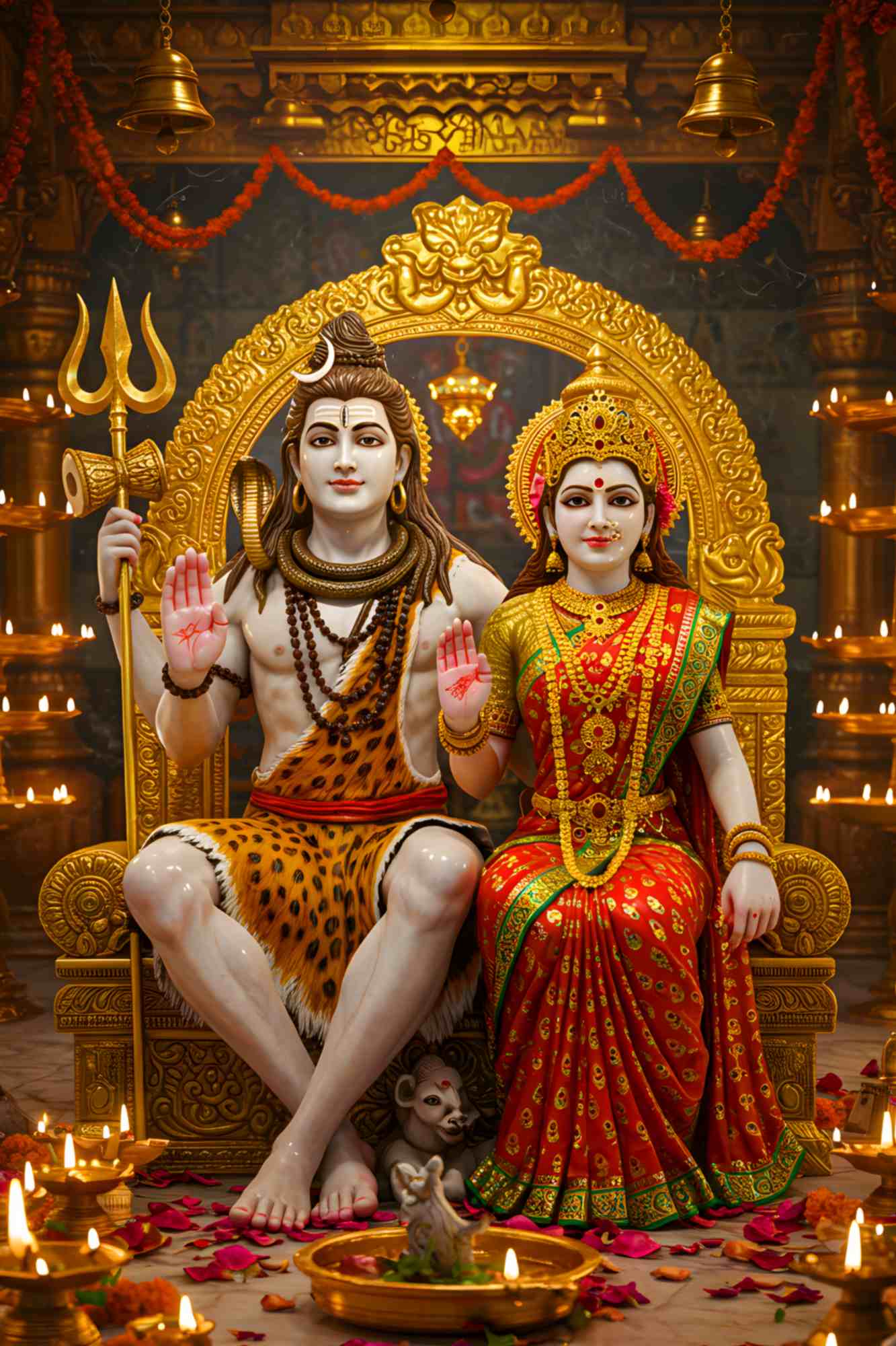 Shiva Parvati Divine Couple Art Print -  - Jolly Gifts And Arts