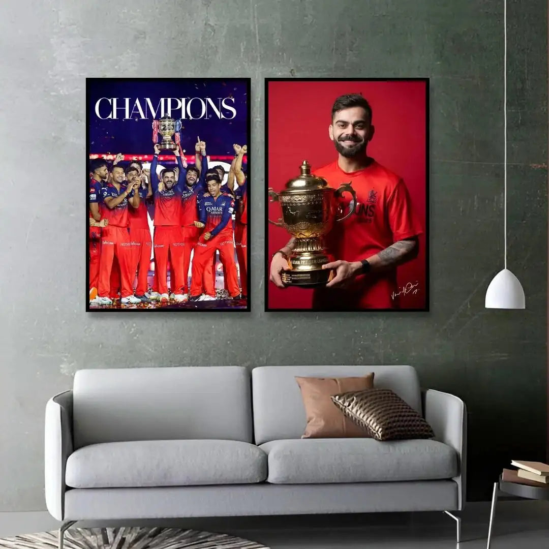 RCB WPL Champions Poster /Set of 2 -  - Jolly Gifts And Arts