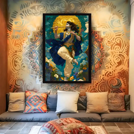 Celestial Krishna with Flute -  - Jolly Gifts And Arts