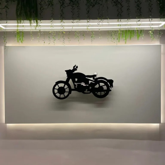 Classic Motorcycle Silhouette Wall Art | Cruiser Bike Home Decor -  - Jolly Gifts And Arts