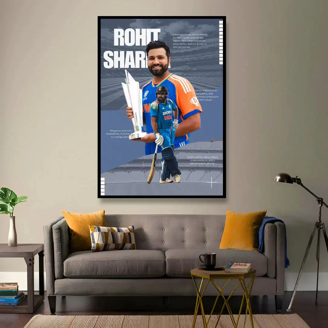 Rohit Sharma "The Hitman" Poster -  - Jolly Gifts And Arts