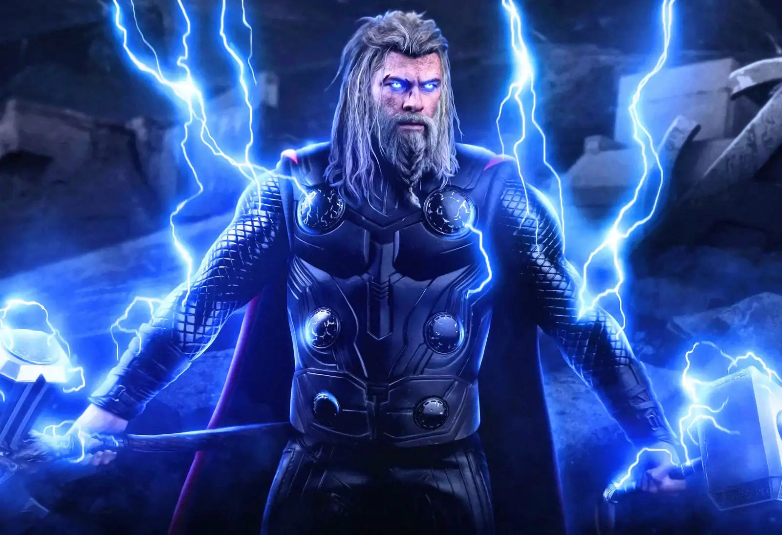 Fat Thor Electric Rage Wall Art Print -  - Jolly Gifts And Arts