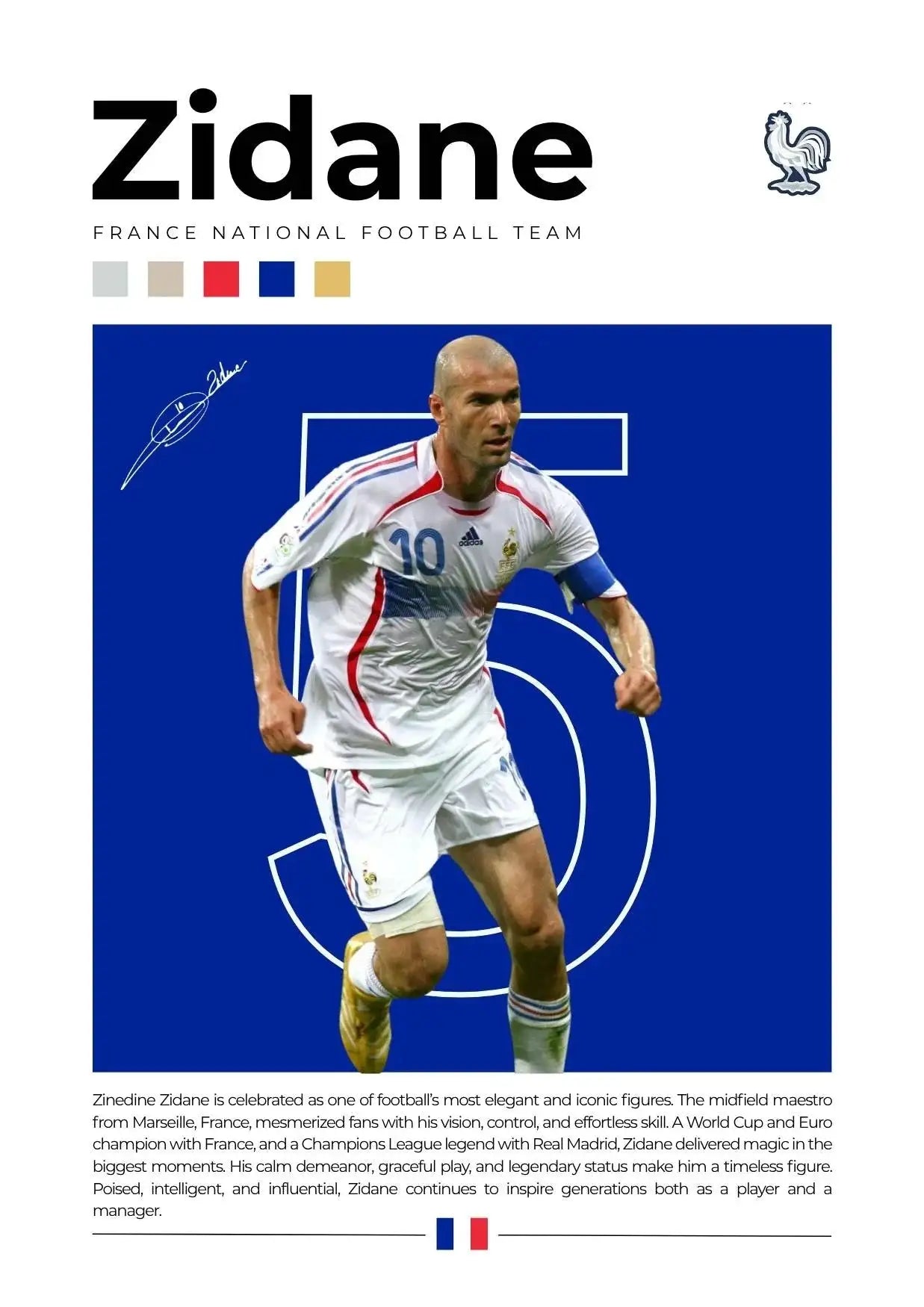 Midfield Maestro Poster-Zidane -  - Jolly Gifts And Arts