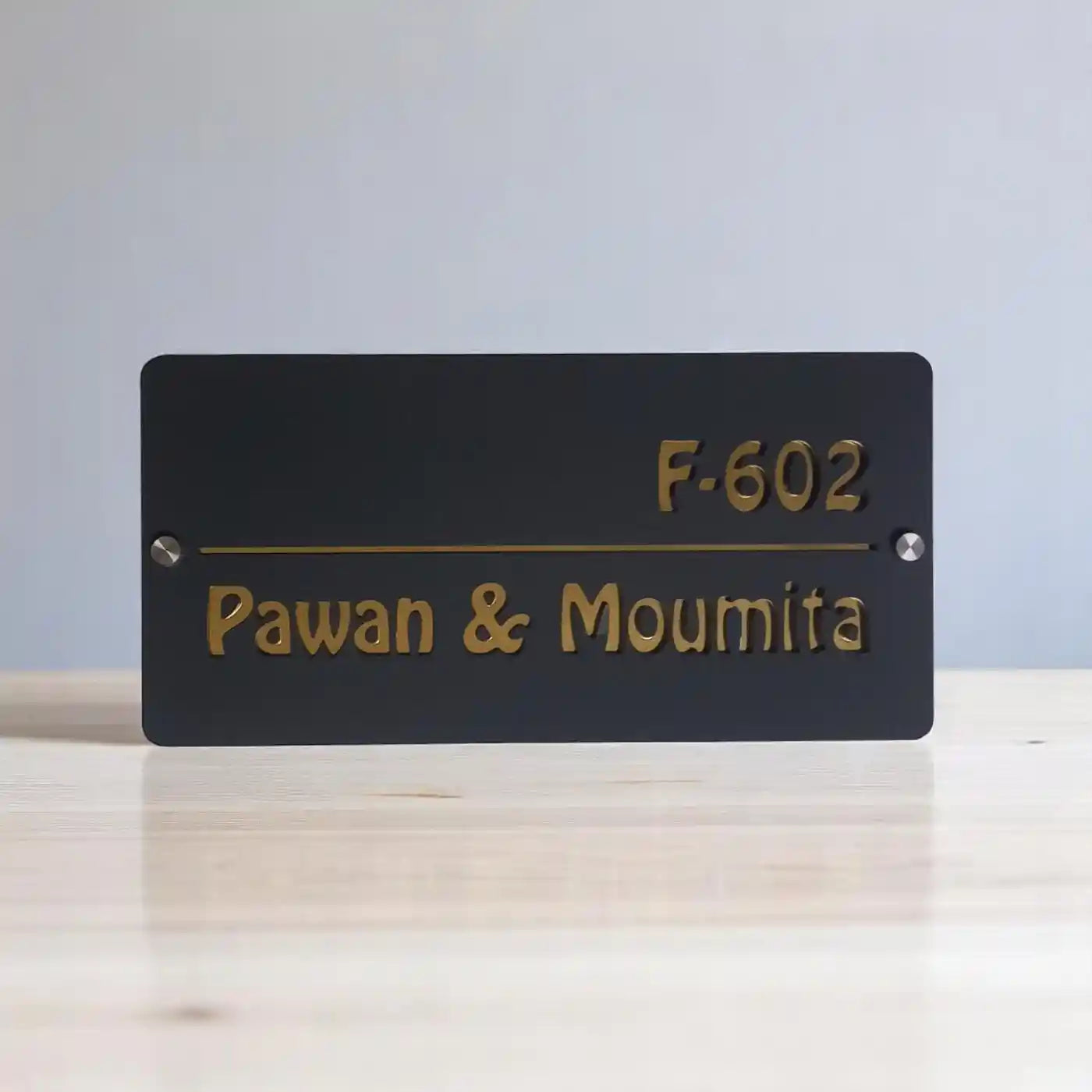 Custom Matte Black Acrylic Door Sign