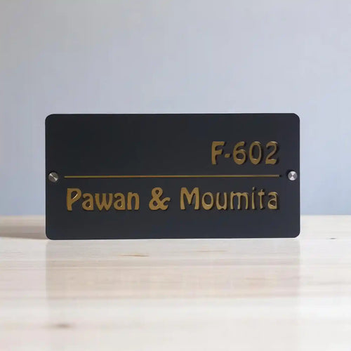 Custom Matte Black Acrylic Door Sign