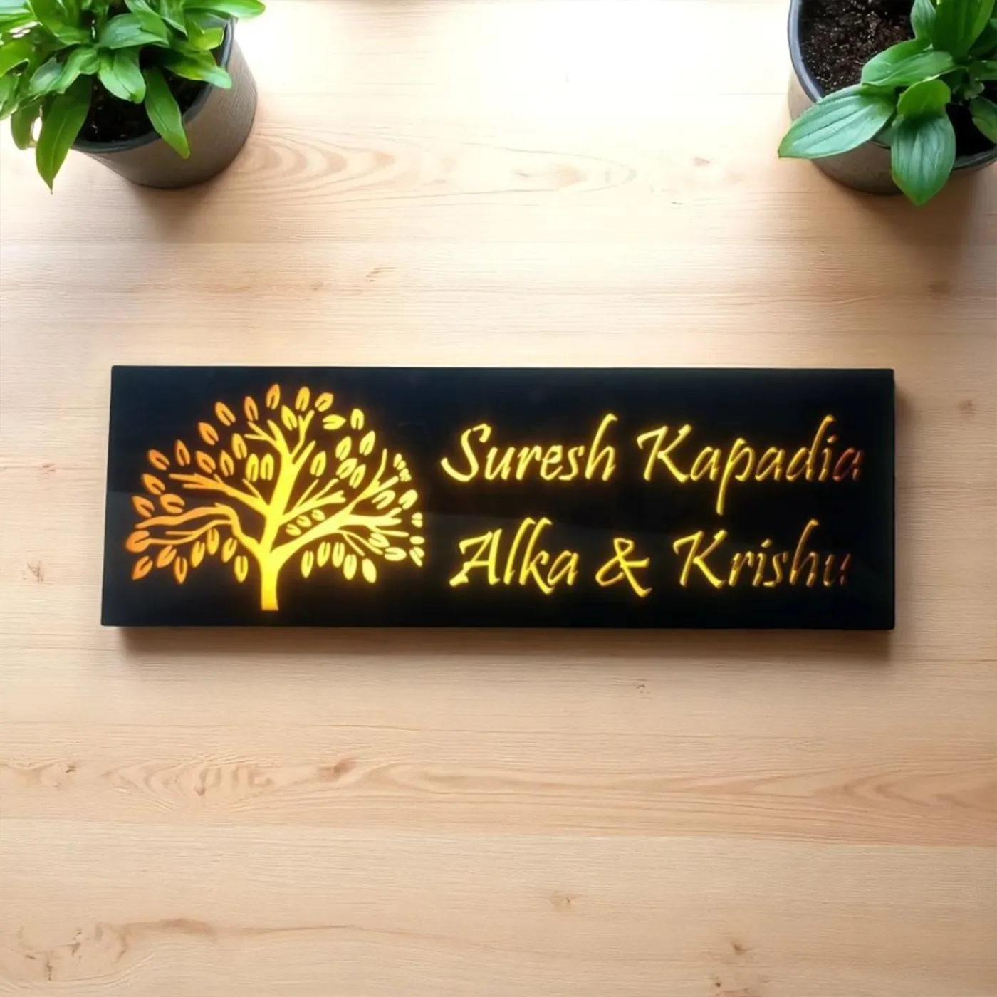 Personalized Tree Theme Acrylic Name Plate