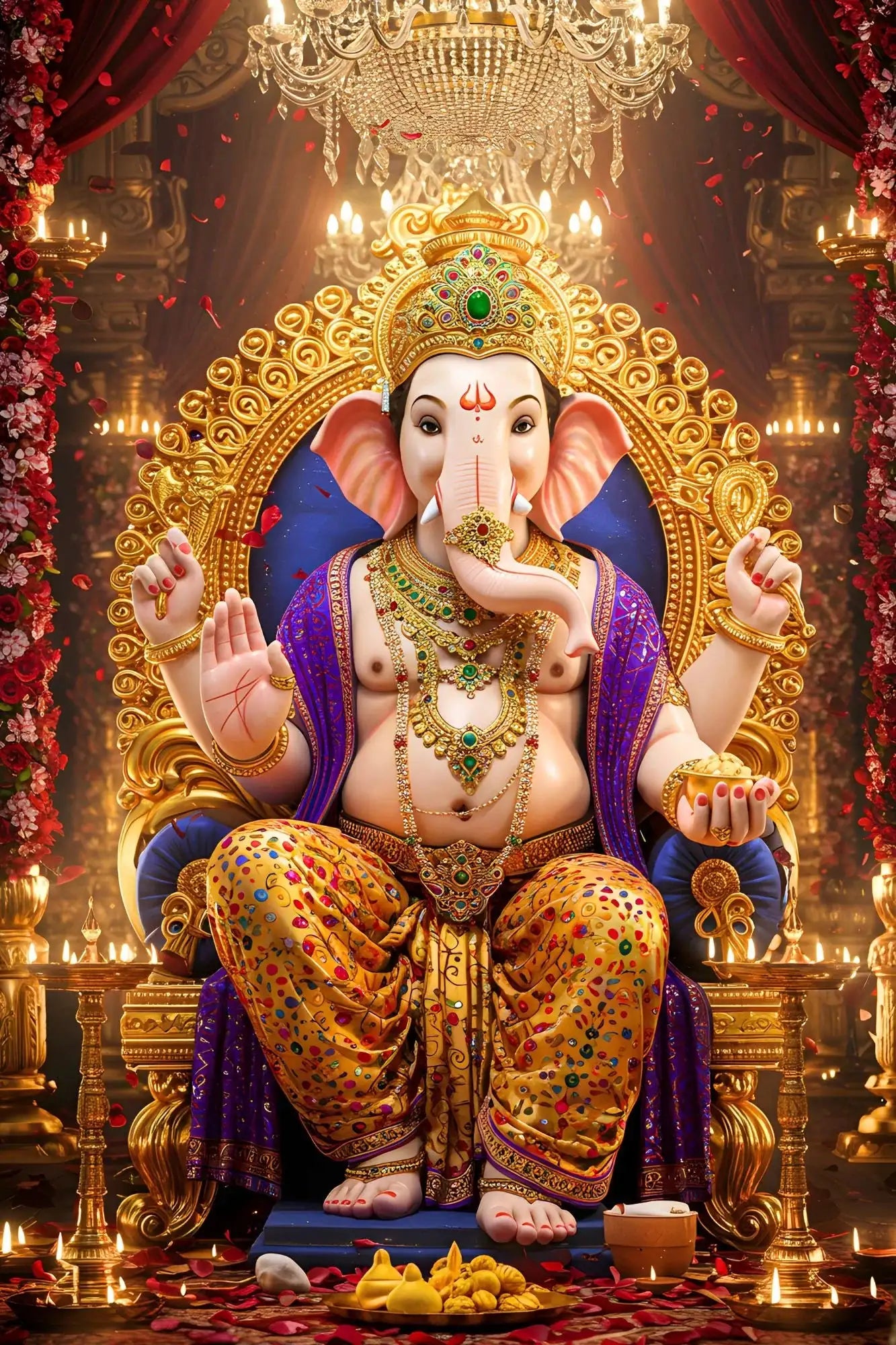 Goddess Lakshmi & Lord Ganesha Wall Art -  - Jolly Gifts And Arts