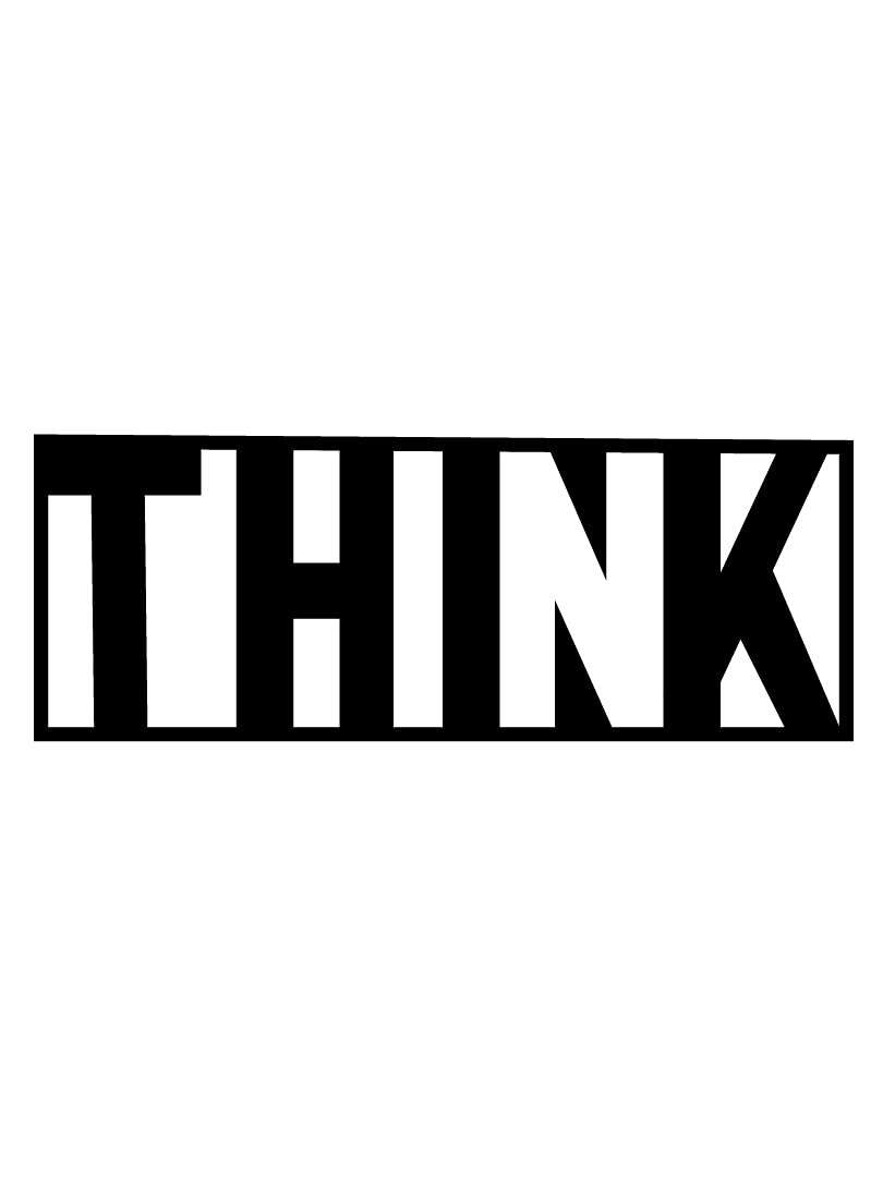 "THINK" Modern Wall Art Sign -  - Jolly Gifts And Arts