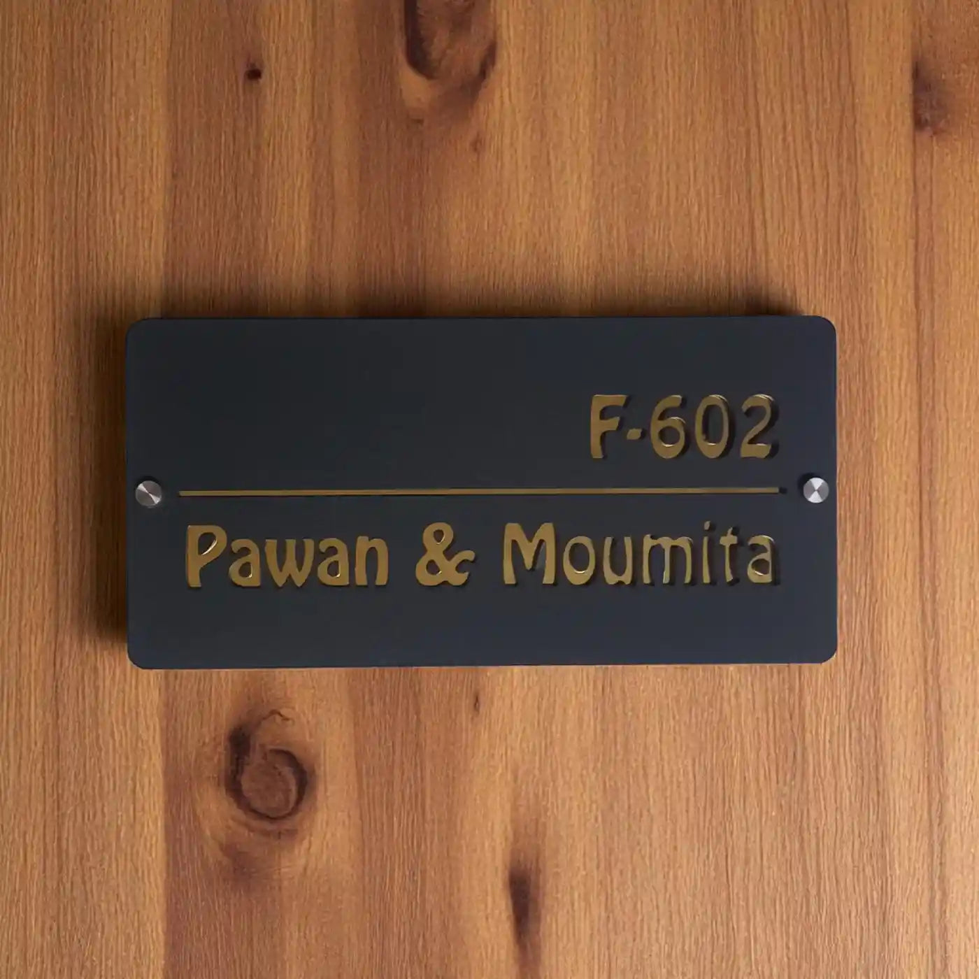 Custom Matte Black Acrylic Door Sign
