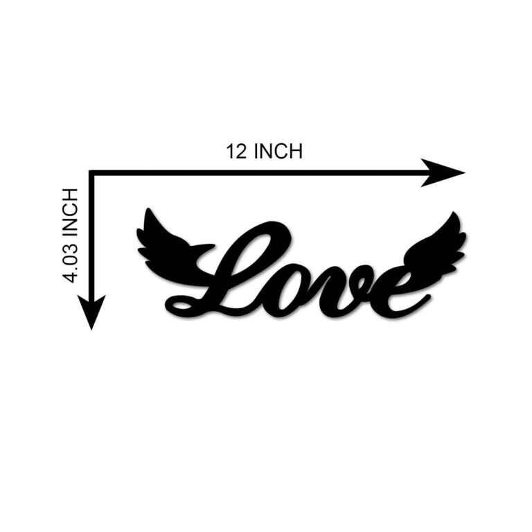 "Love" Word Wall Art with Wings -  - Jolly Gifts And Arts