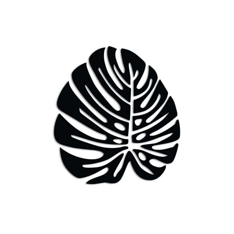 Monstera Leaf Silhouette Wall Art -  - Jolly Gifts And Arts