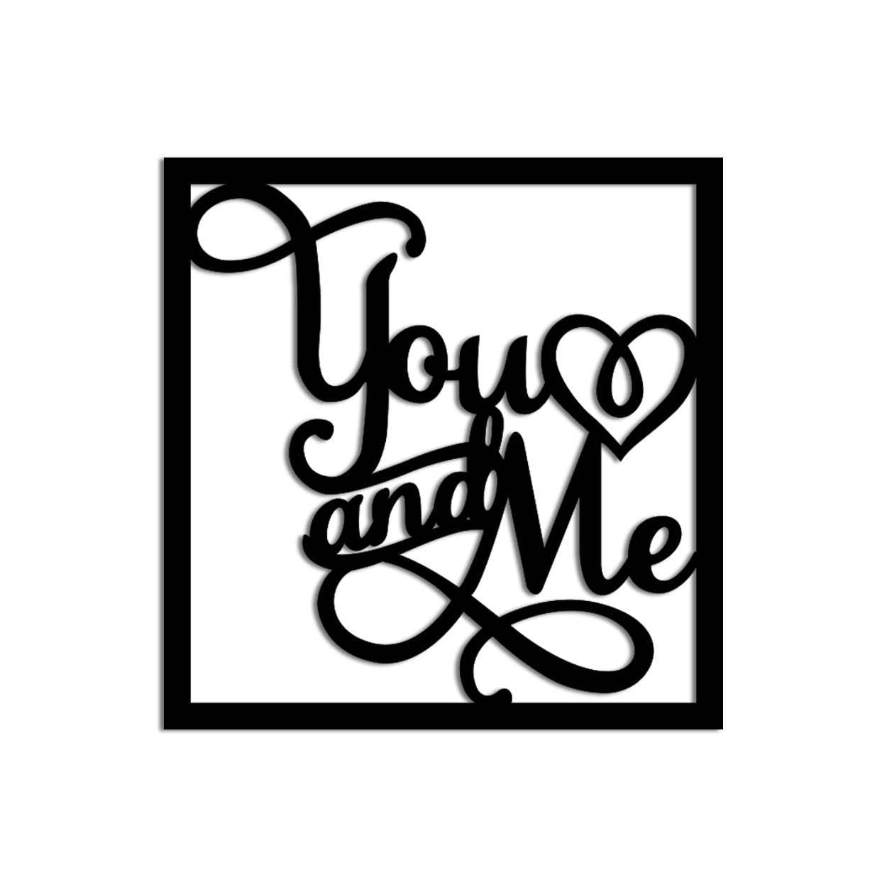 "You and Me" Script Wall Decor with Heart -  - Jolly Gifts And Arts