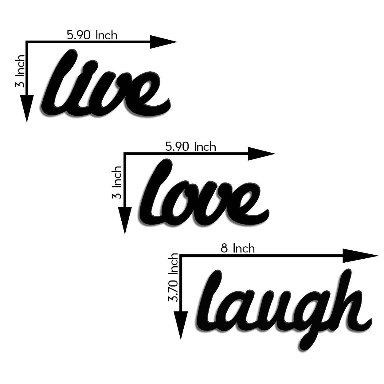 "Live Love Laugh" Wall Decor -  - Jolly Gifts And Arts