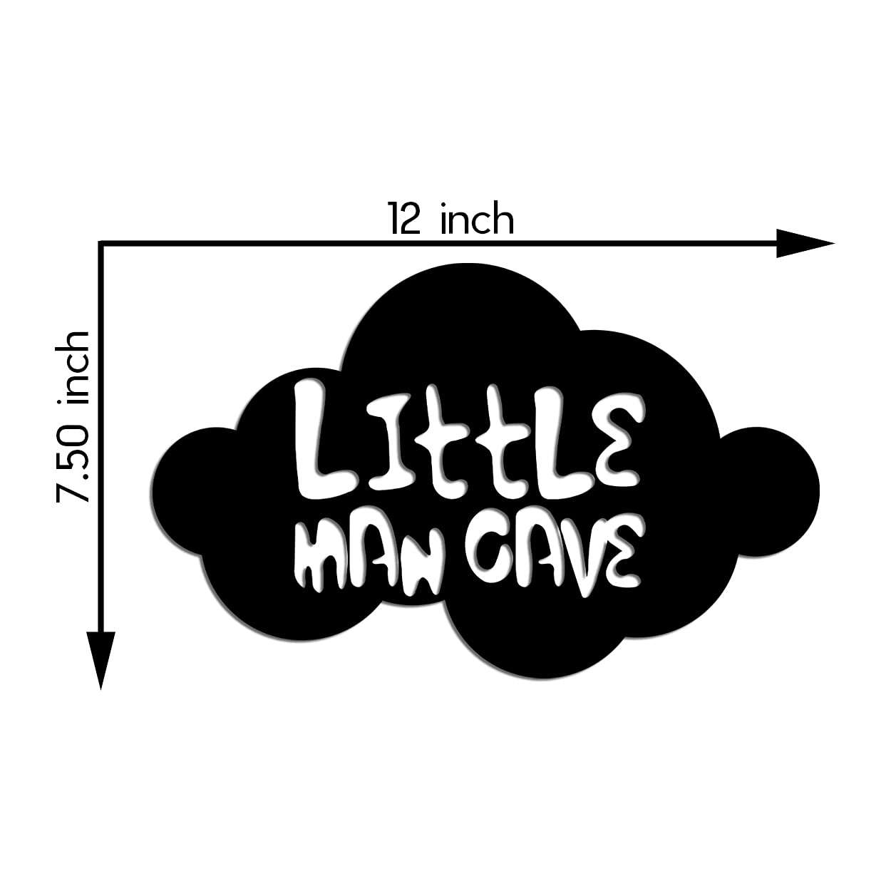 "Little Man Cave" Cloud Wall Decor -  - Jolly Gifts And Arts