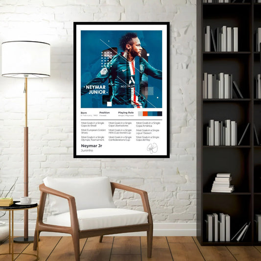 Neymar Jr. Minimalist PSG Soccer Poster -  - Jolly Gifts And Arts