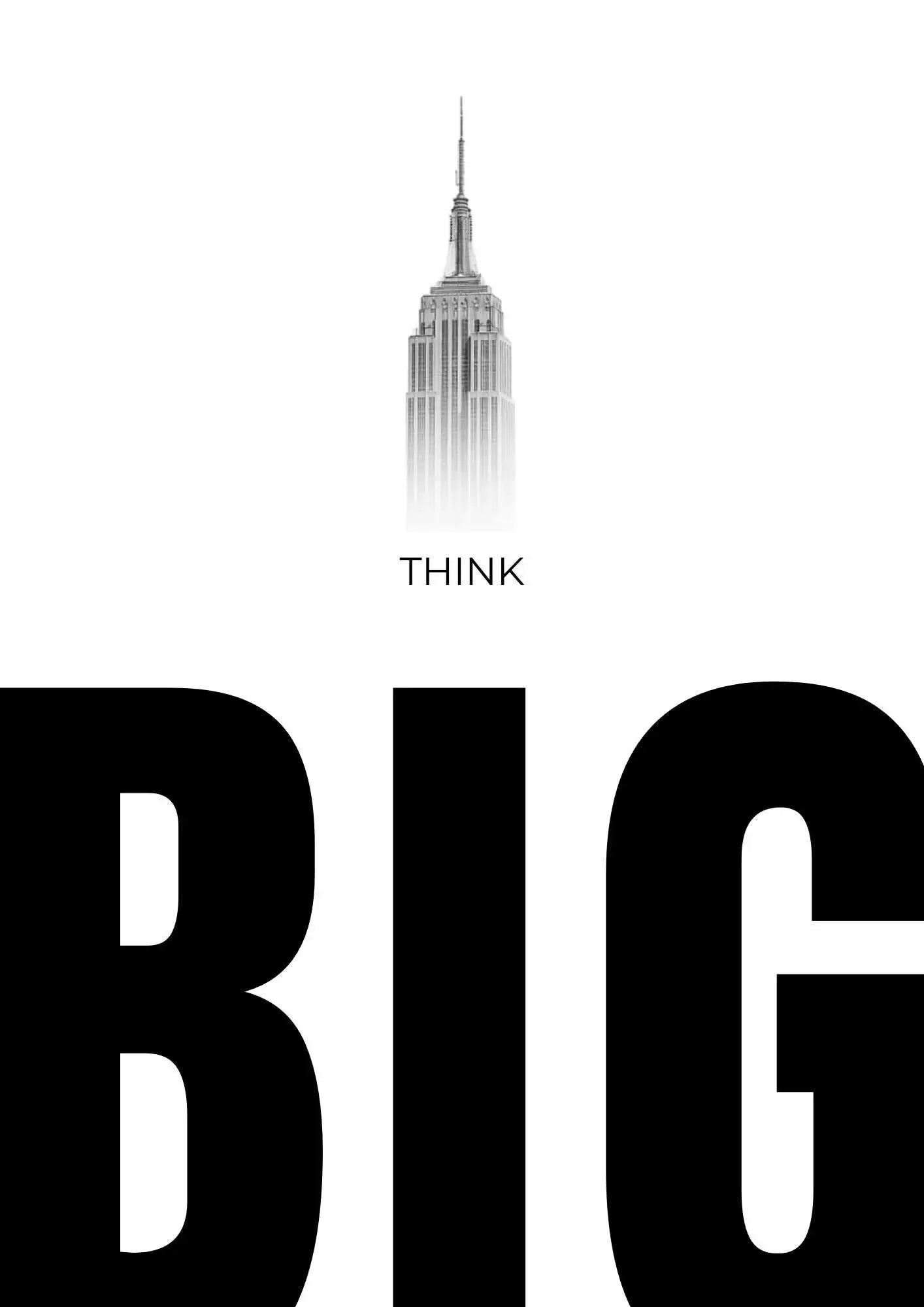 "THINK BIG" Motivational Art Print -  - Jolly Gifts And Arts