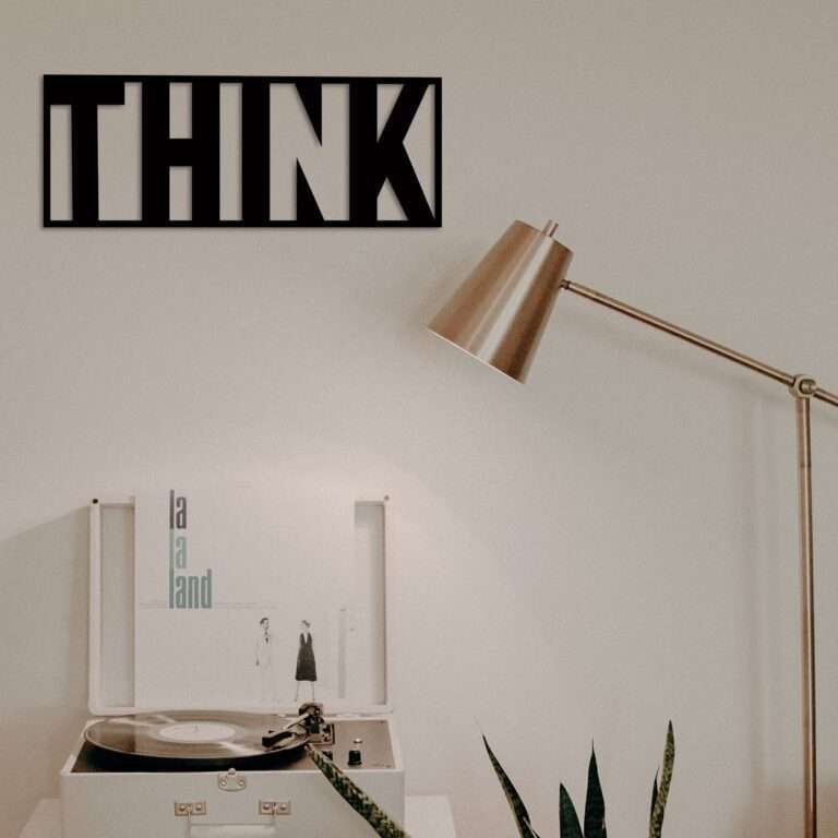 "THINK" Modern Wall Art Sign -  - Jolly Gifts And Arts