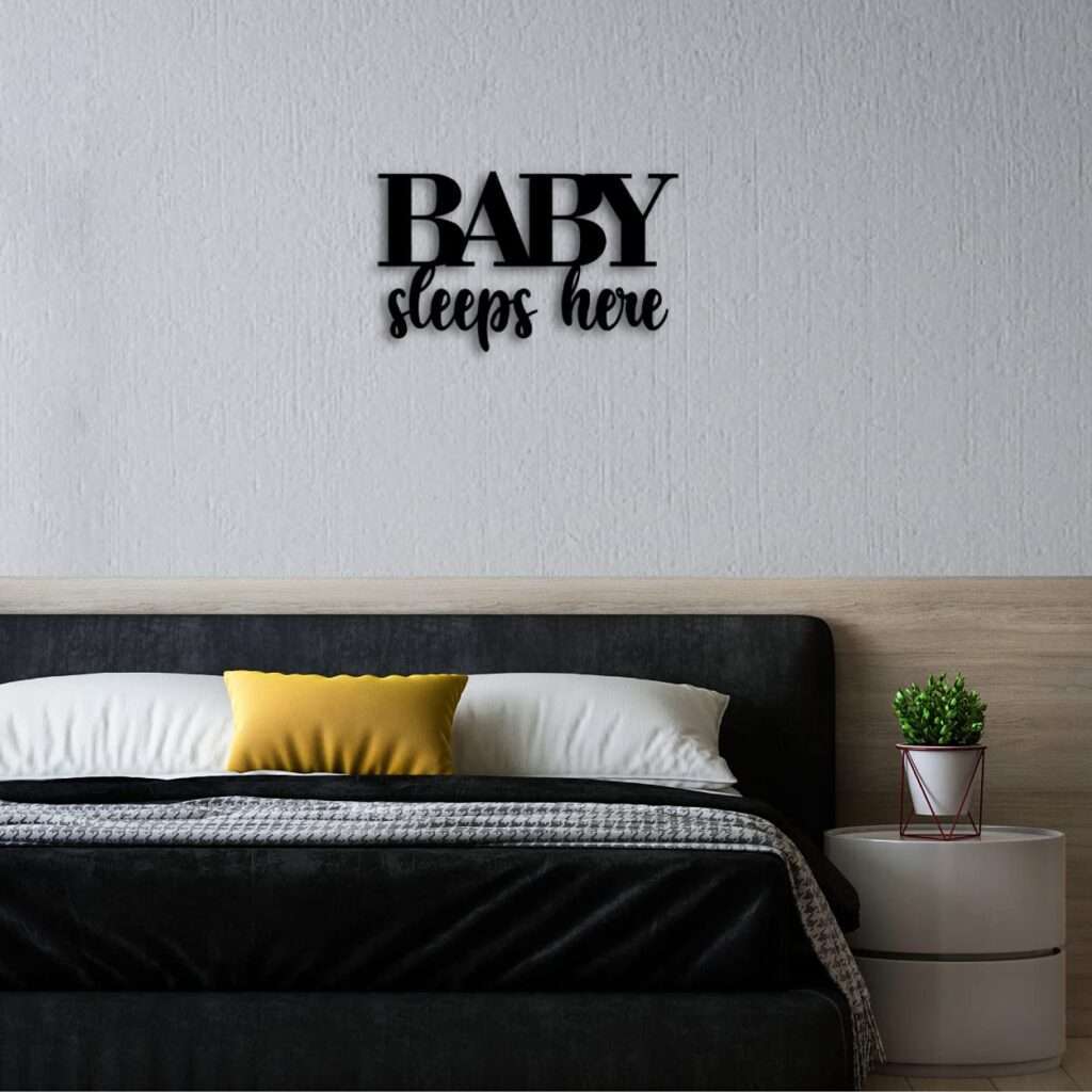 "Baby Sleeps Here" Wall Sign -  - Jolly Gifts And Arts