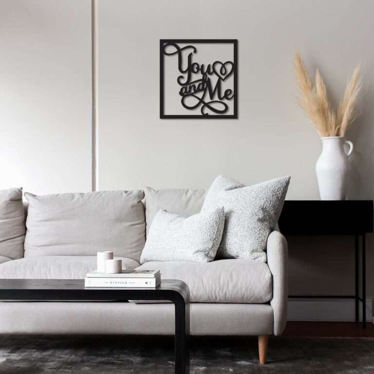 "You and Me" Script Wall Decor with Heart -  - Jolly Gifts And Arts