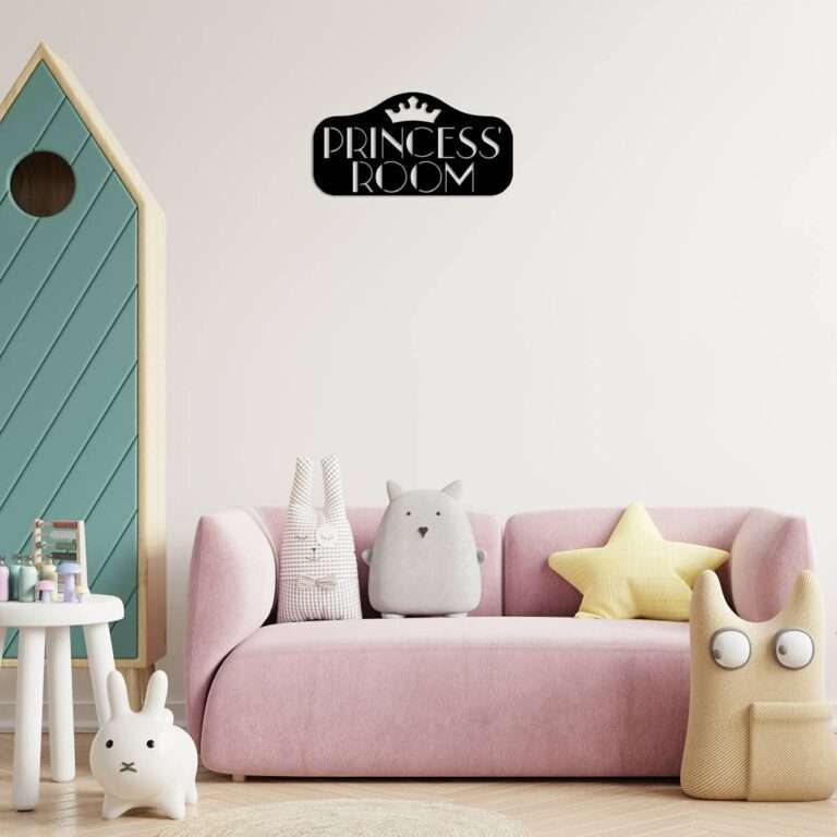 PRINCESS ROOM" Crown Wall Art -  - Jolly Gifts And Arts