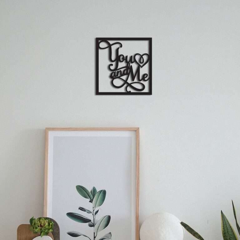 "You and Me" Script Wall Decor with Heart -  - Jolly Gifts And Arts
