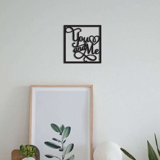 "You and Me" Script Wall Decor with Heart -  - Jolly Gifts And Arts