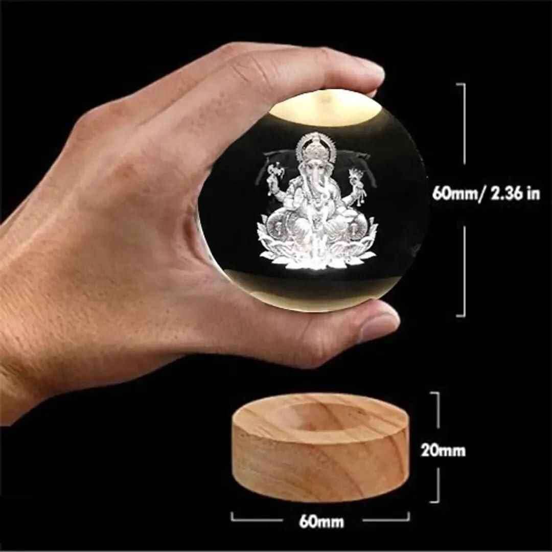 Ganesh Crystal LED Lamp Jolly Gifts And Arts