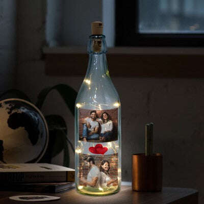 LED Bottle Lamp Personalised for Girl Friend Birthday