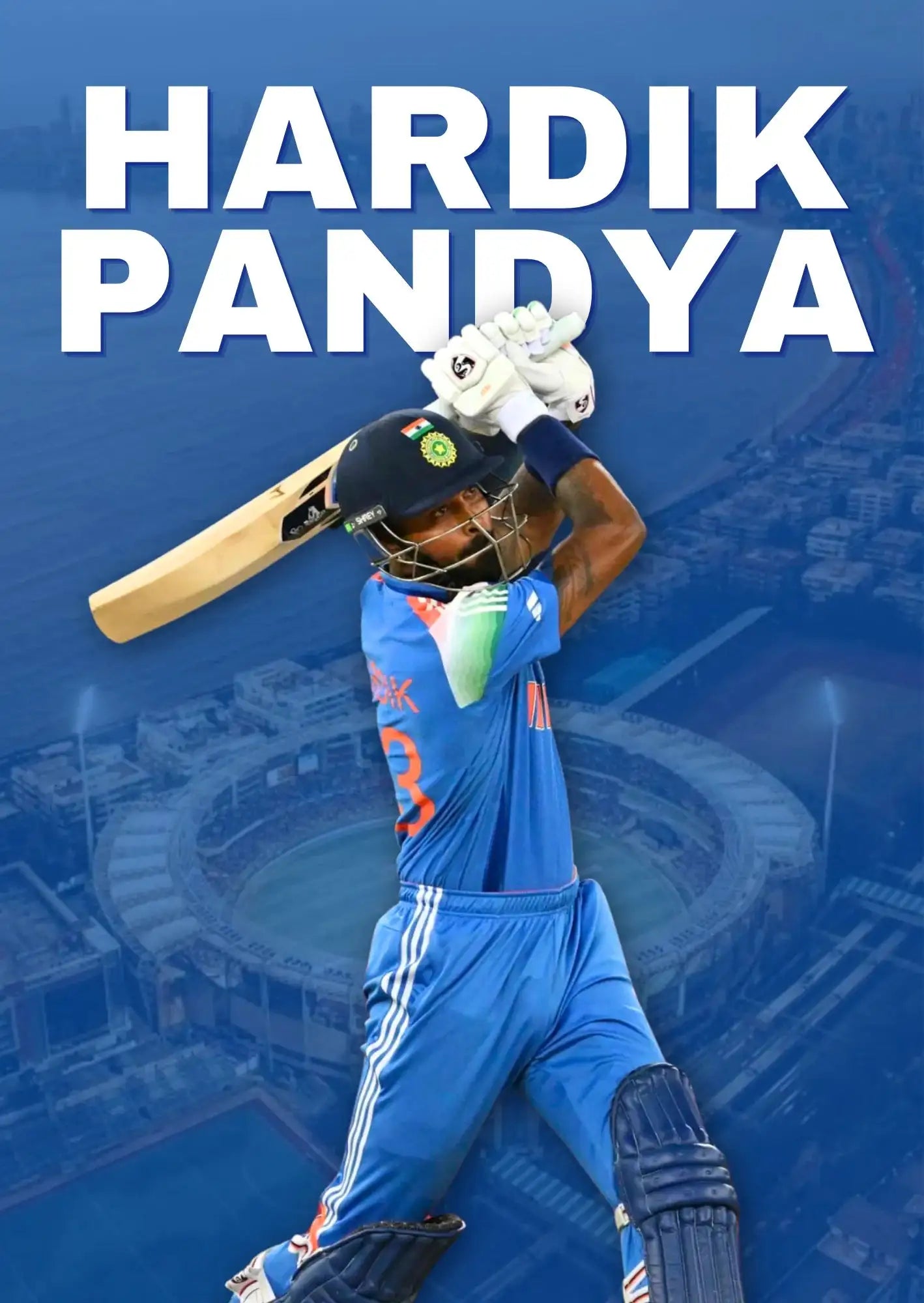 Hardik Pandya "The Finisher" Cricket Poster -  - Jolly Gifts And Arts