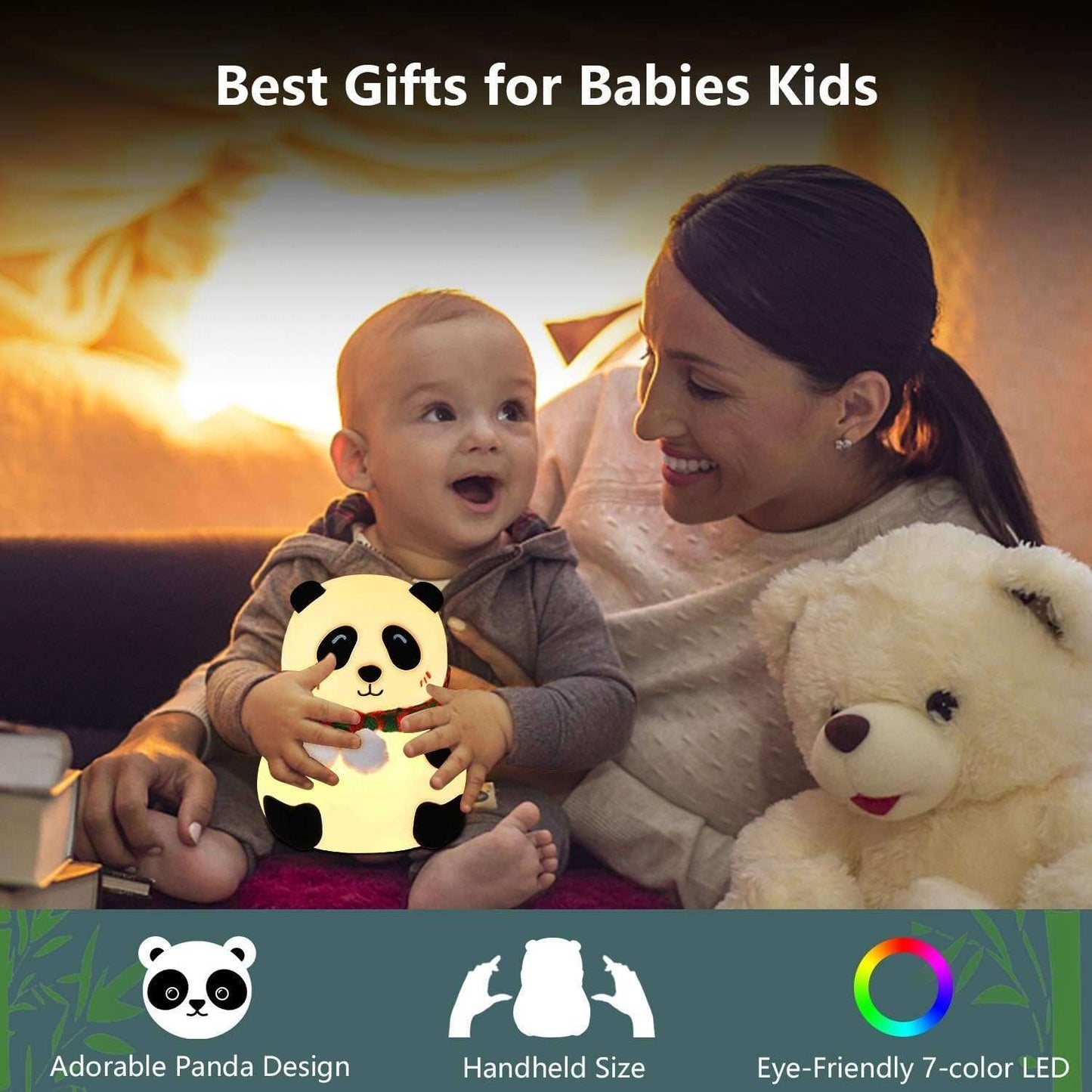 7-Color Silicone Panda Lamp