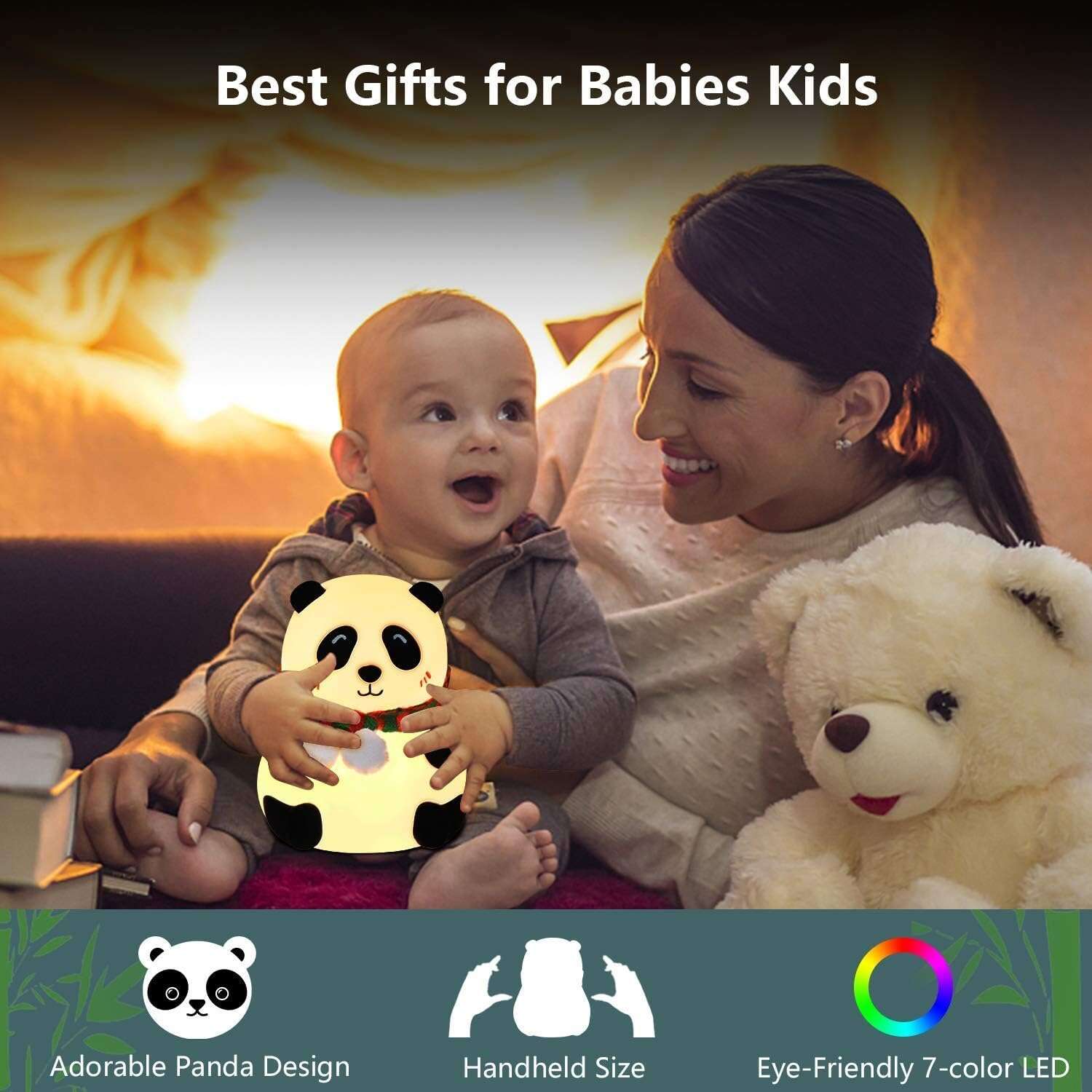 7-Color Silicone Panda Lamp