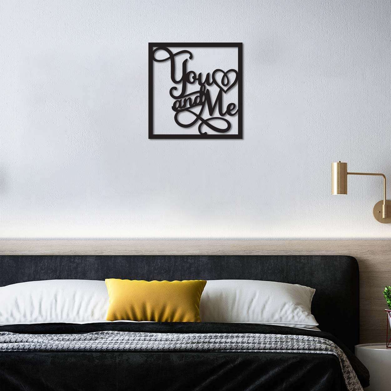 "You and Me" Script Wall Decor with Heart -  - Jolly Gifts And Arts