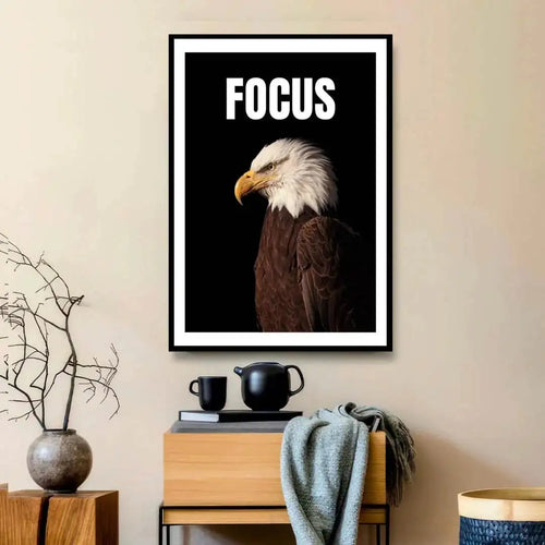 "FOCUS" Bald Eagle Motivational Wall Art