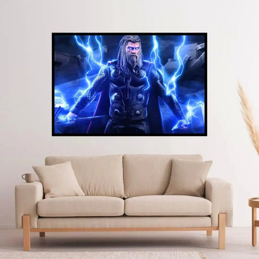 Fat Thor Electric Rage Wall Art Print -  - Jolly Gifts And Arts