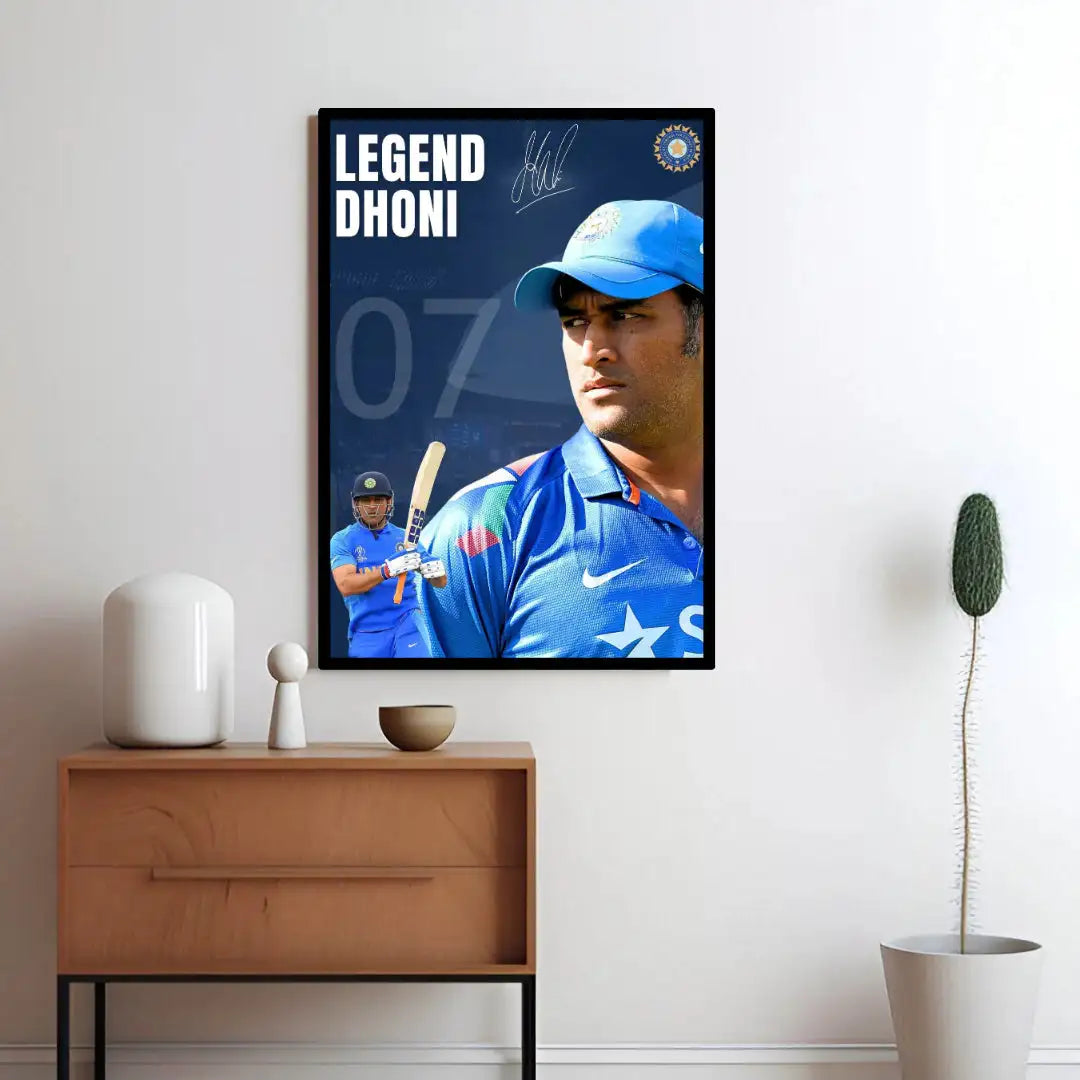 Captain Cool MS Dhoni Poster & "The Legend 07" -  - Jolly Gifts And Arts