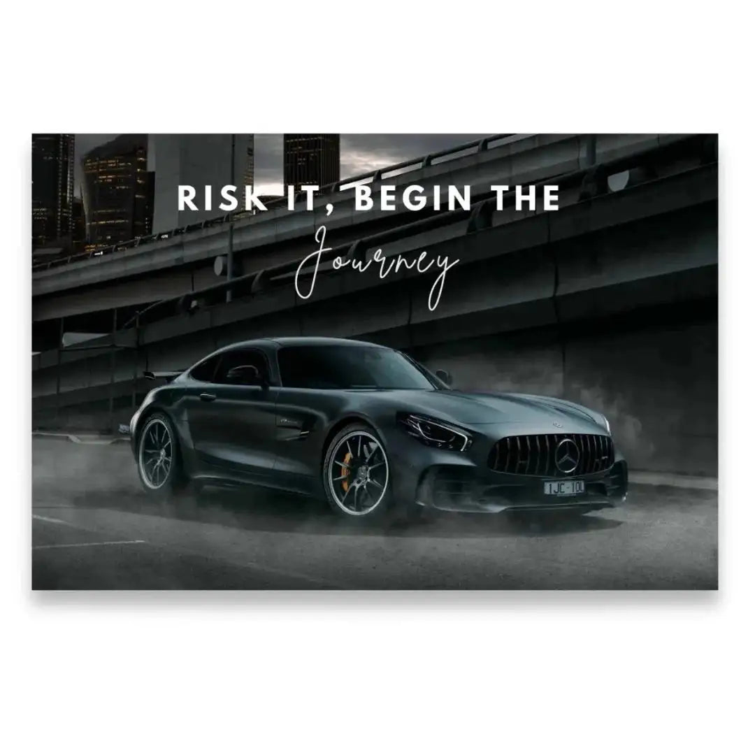 "RISK IT, BEGIN THE Journey" Entrepreneur Motivational Decor Art
