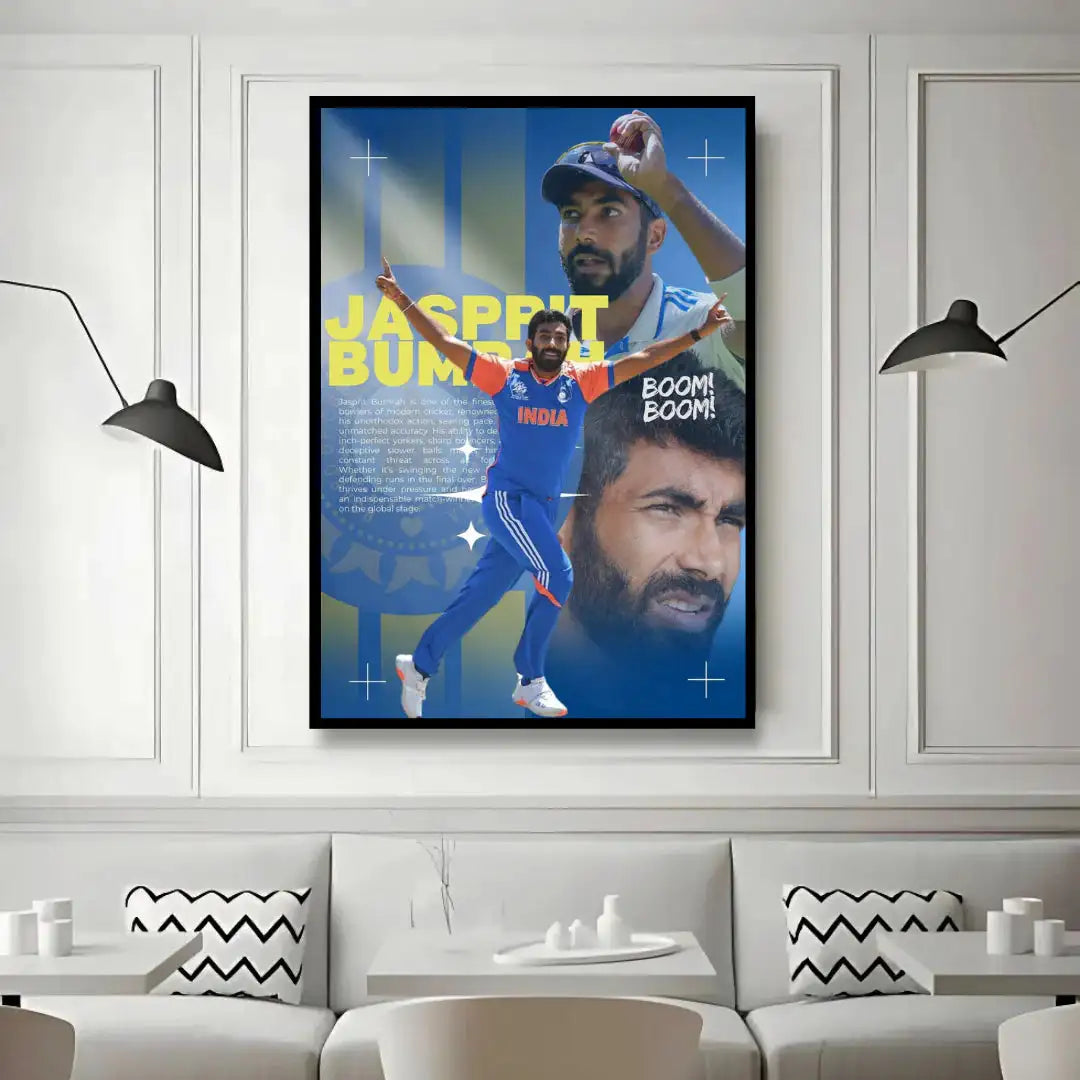 Jasprit Bumrah "BOOM BOOM" Poster -  - Jolly Gifts And Arts
