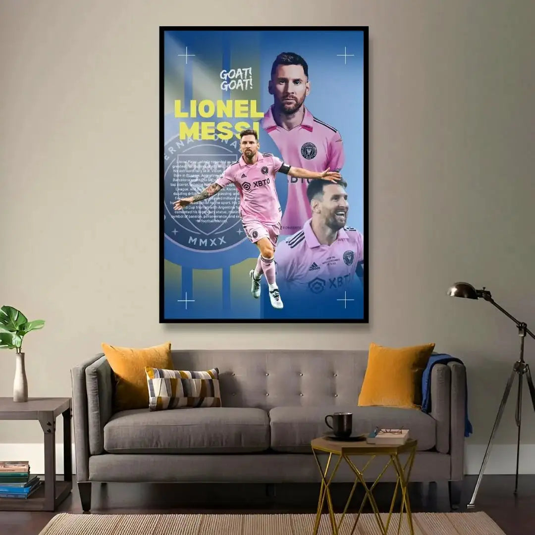 "GOAT! Lionel Messi" Football Legend Art Print -  - Jolly Gifts And Arts