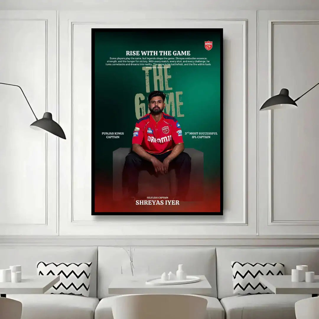 Shreyas Iyer "Rise With The Game" Captain Poster -  - Jolly Gifts And Arts