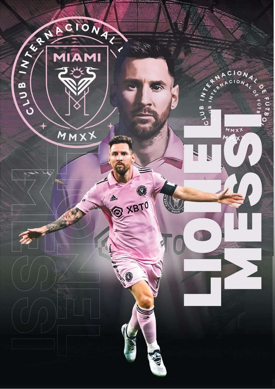 Lionel Messi Football Legend Art Poster Set - 8 Iconic Unframed Prints