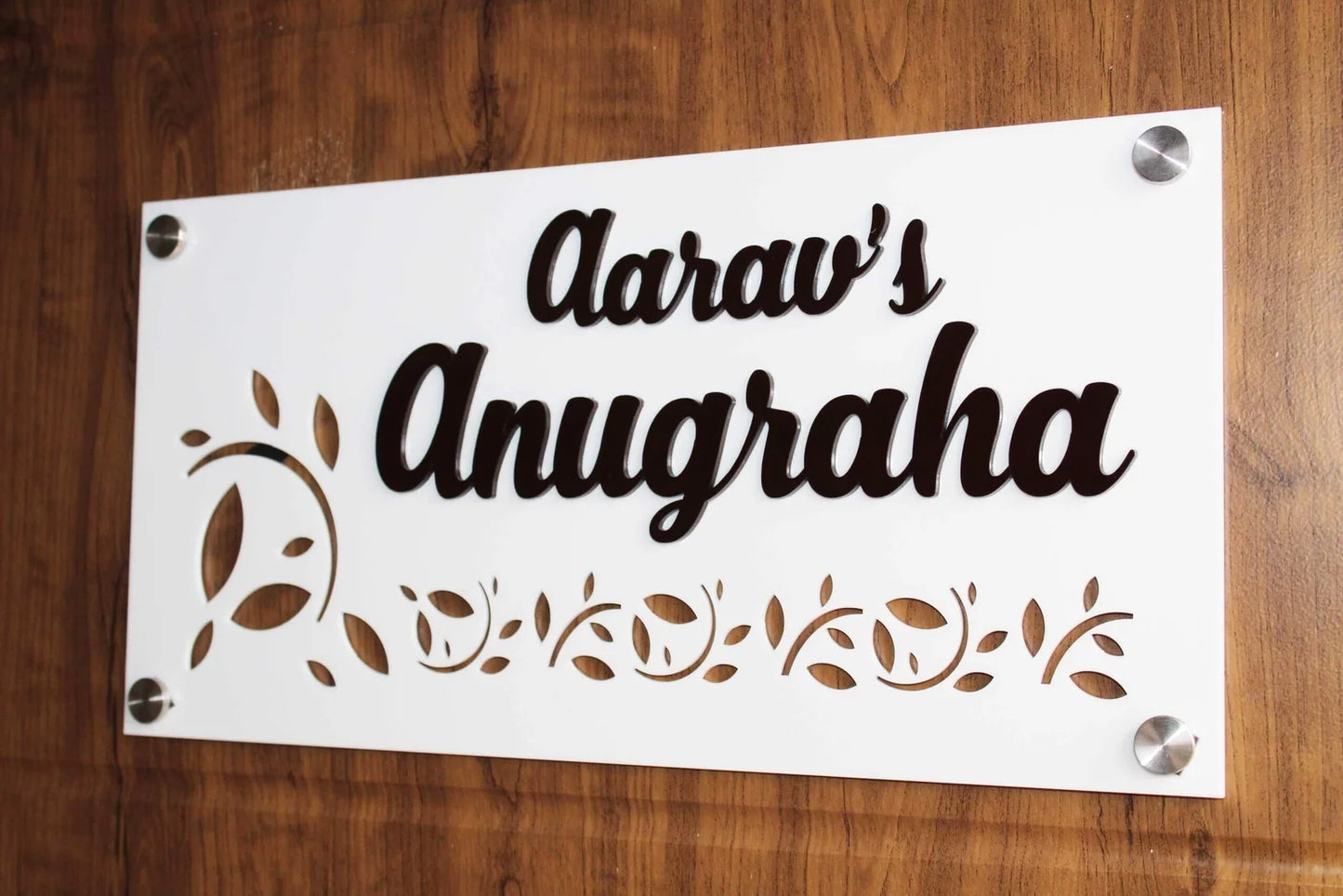 Modern Black and White 3D Letter Door Sign