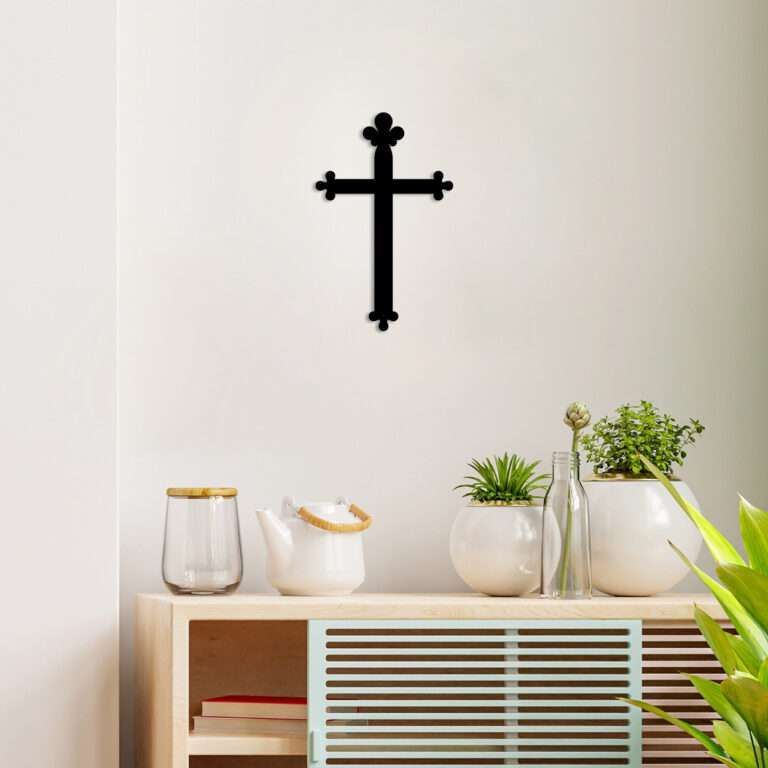 Elegant Trefoil Cross Wall Art -  - Jolly Gifts And Arts