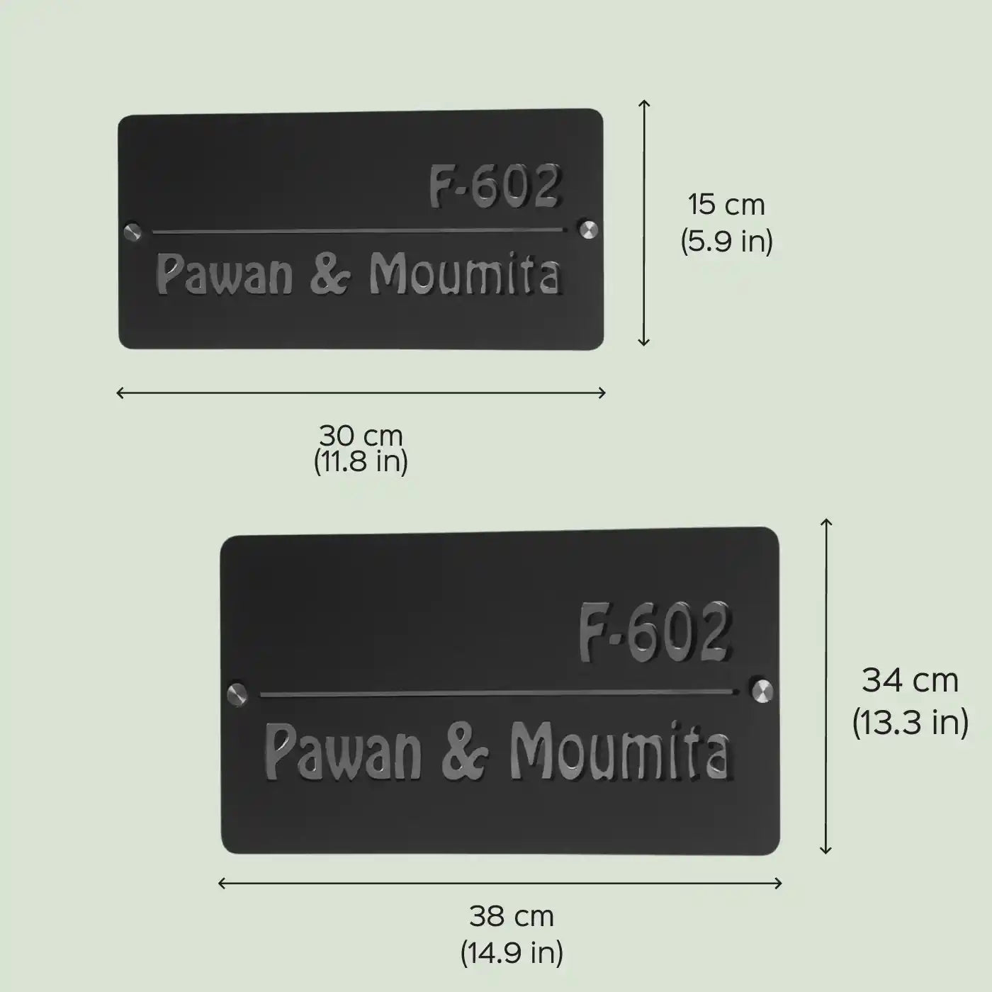 Custom Matte Black Acrylic Door Sign