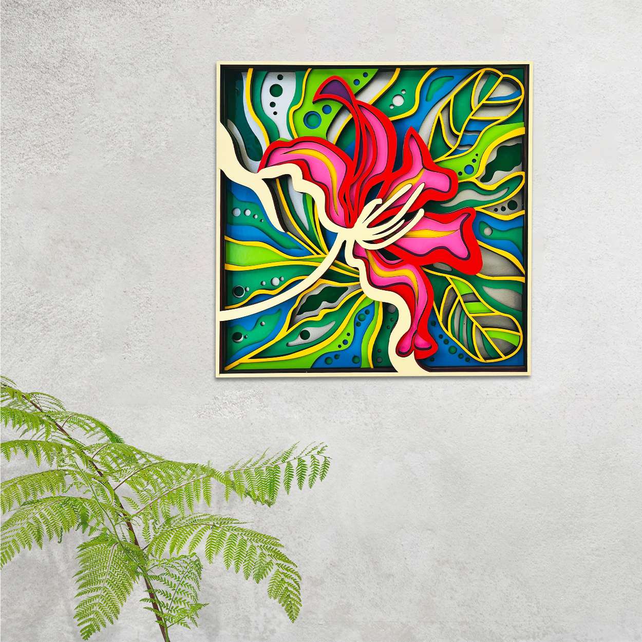 3D Layered Flower Wall Art -  - Jolly Gifts And Arts