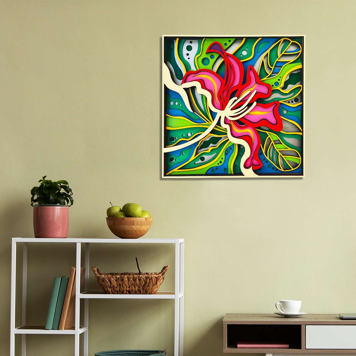 3D Layered Flower Wall Art -  - Jolly Gifts And Arts