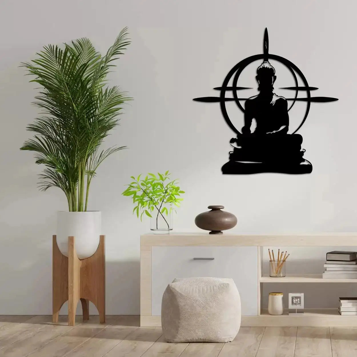 Geometric Aura Buddha Wall Art