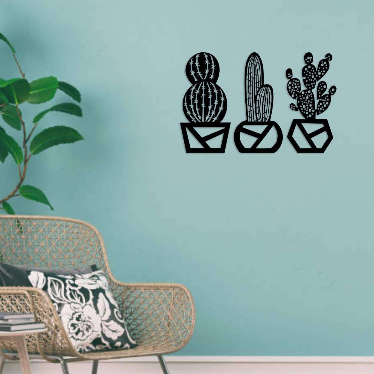 Contemporary Cactus Wall Decor - - Jolly Gifts And Arts