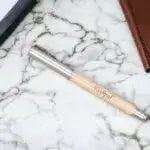 Custom desk name plate with pen holder