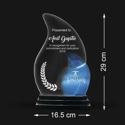 Economic Glass Memento ( 29cm x 16.5cm )
